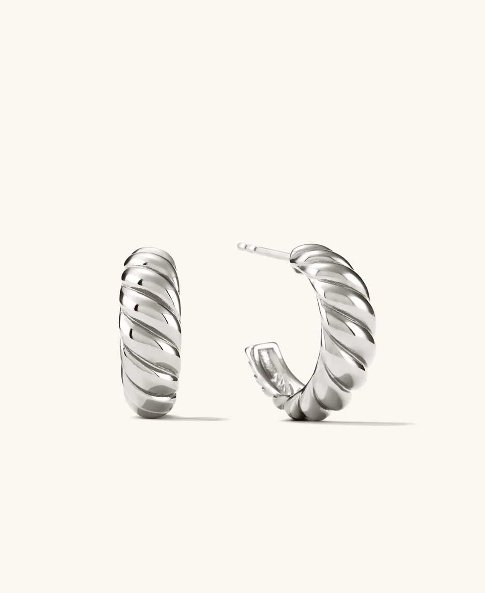 Boucles d’oreilles créoles torsadées dorées